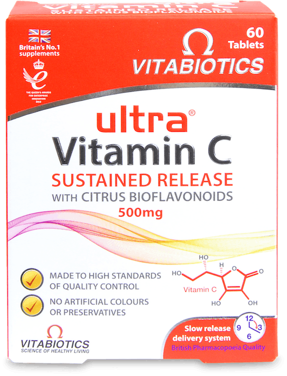 Vitabiotics Ultra Vitamin C Sustained Release 500mg 60 Tablets