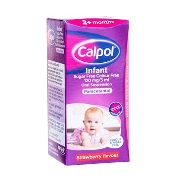 Calpol Infant Sugar Free Colour Free Suspension 