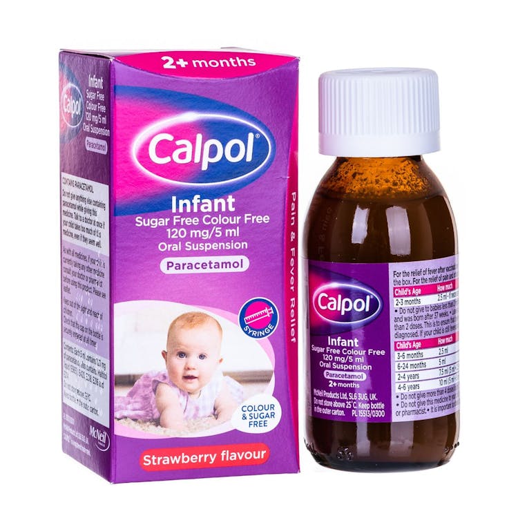 Calpol Infant Sugar Free Colour Free Suspension 