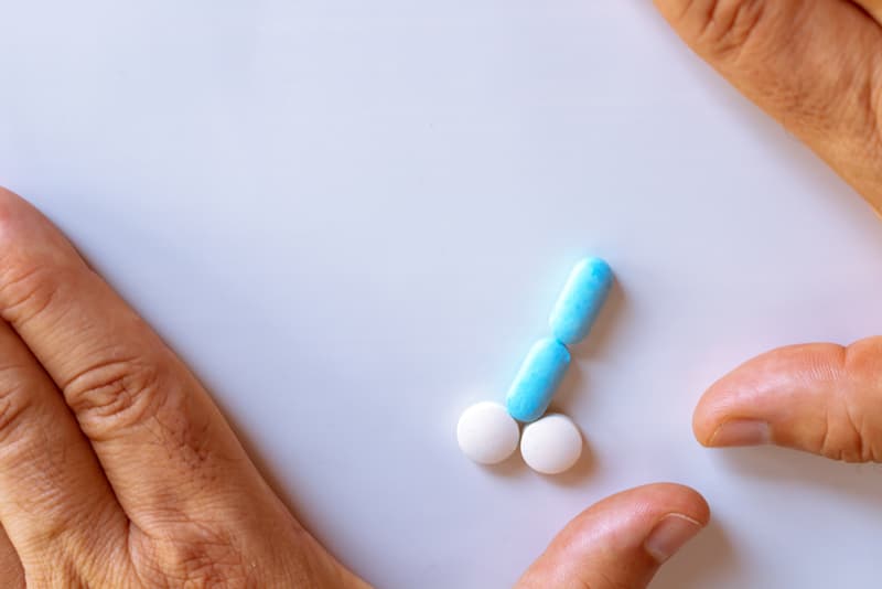 Eropid pills arranged in the shape of a penis