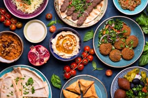 A range of diverse food options laid out on a table