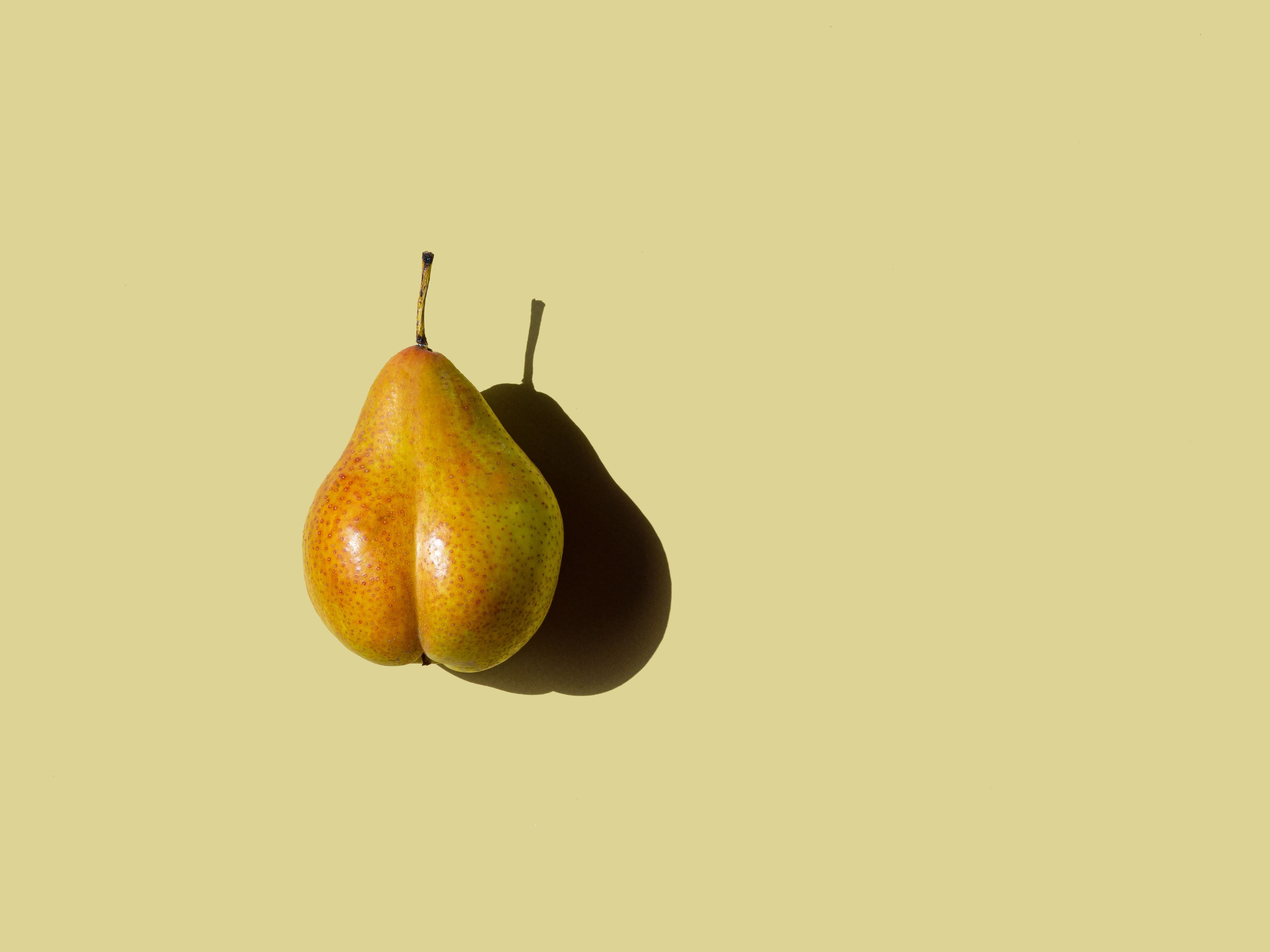 Wegovy butt represented by a pear