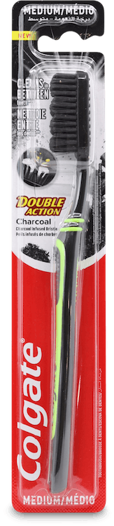 Colgate Medium Double Action Charcoal Toothbrush