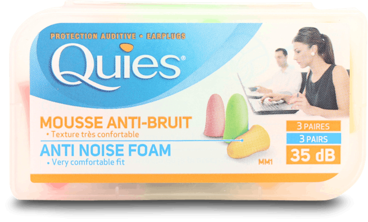 Quies Anti Noise Foam Ear Plugs 3 Pairs