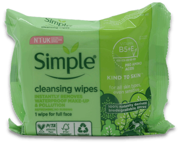 Simple Facial Wipes 25 Pack