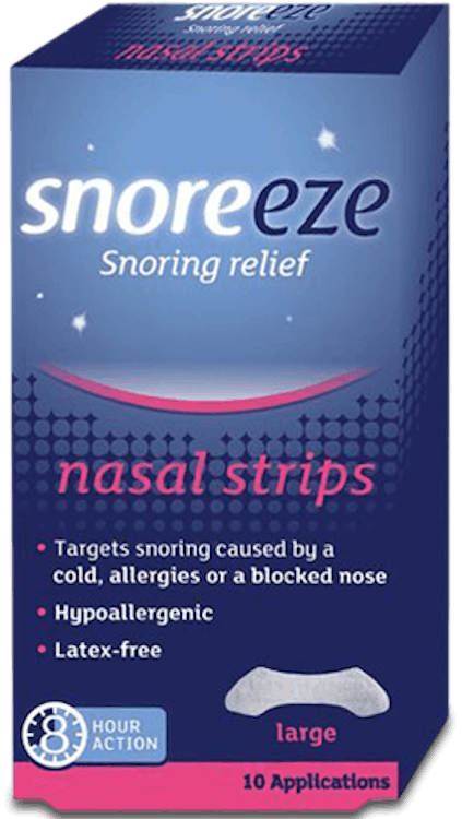 Snoreeze Snoring Relief 10 Nasal Strips Large