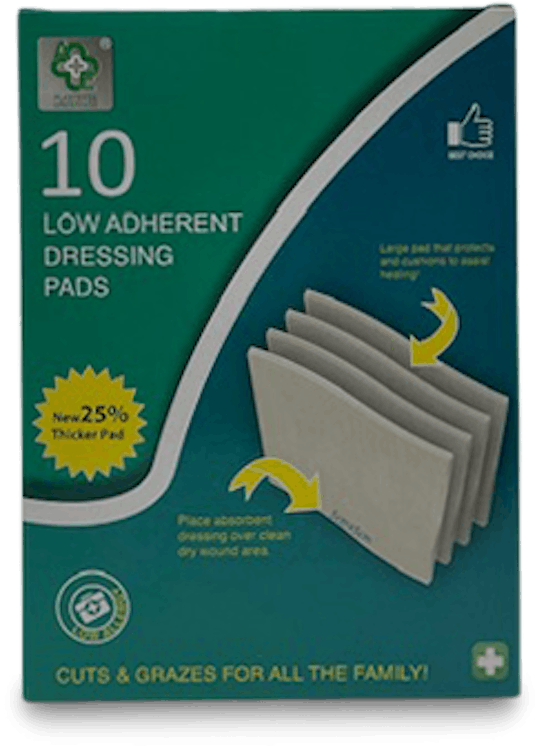 A+E Low Adherent Dressing Pads 5cm x 5cm 10 Pack