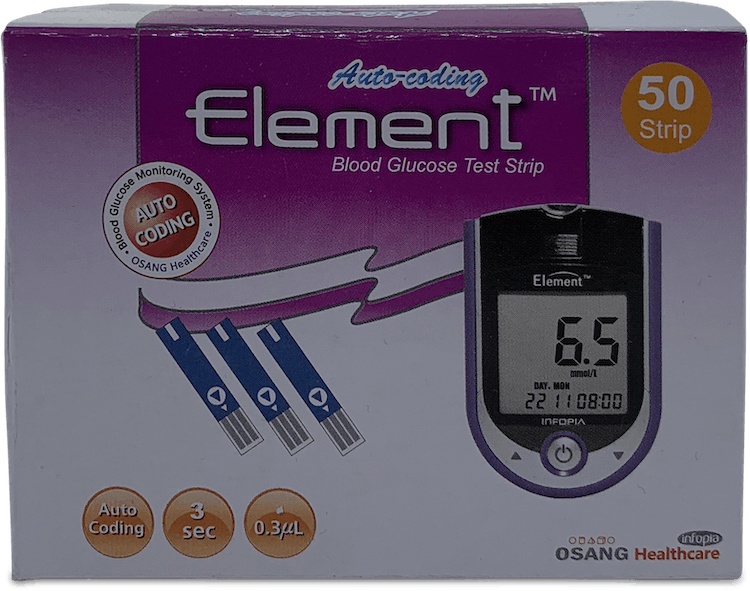 Element Blood Glucose Test Strips 50 Pack