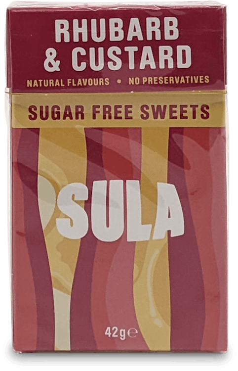 Sula Rhubarb & Custard Sugar Free Sweets 42g