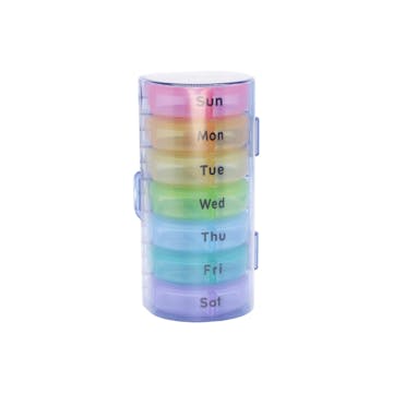 Weekly Cylindrical Pill Box Organiser