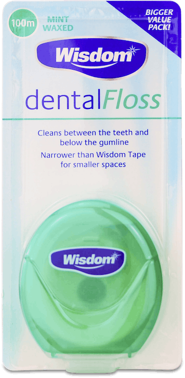 Wisdom Dental Floss Mint Waxed 100m