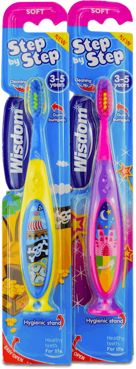 Wisdom Step By Step Soft Toothbrush (3-5 Years) 1 Toothbrush