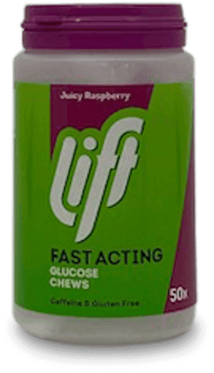 Lift Fast Acting Glucose Chews Raspberry 50 Pack