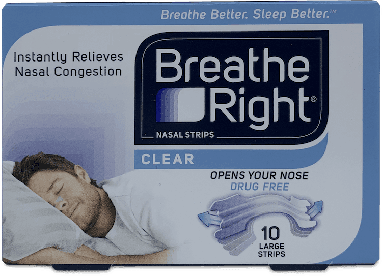 Breathe Right Clear Sleep Strips Large 10 Pack