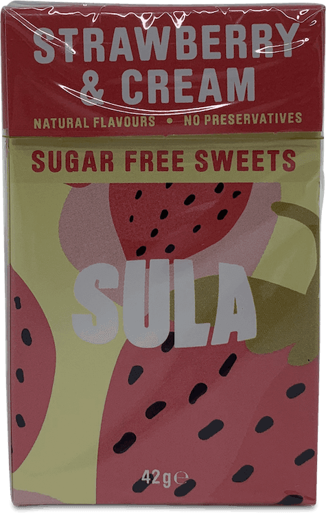 Sula Strawberry & Cream Sugar Free Sweets 42g