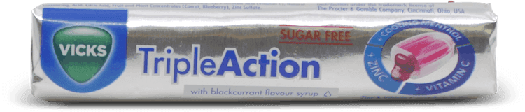 Vicks Triple Action With Blackcurrant Syrup Pack of 10