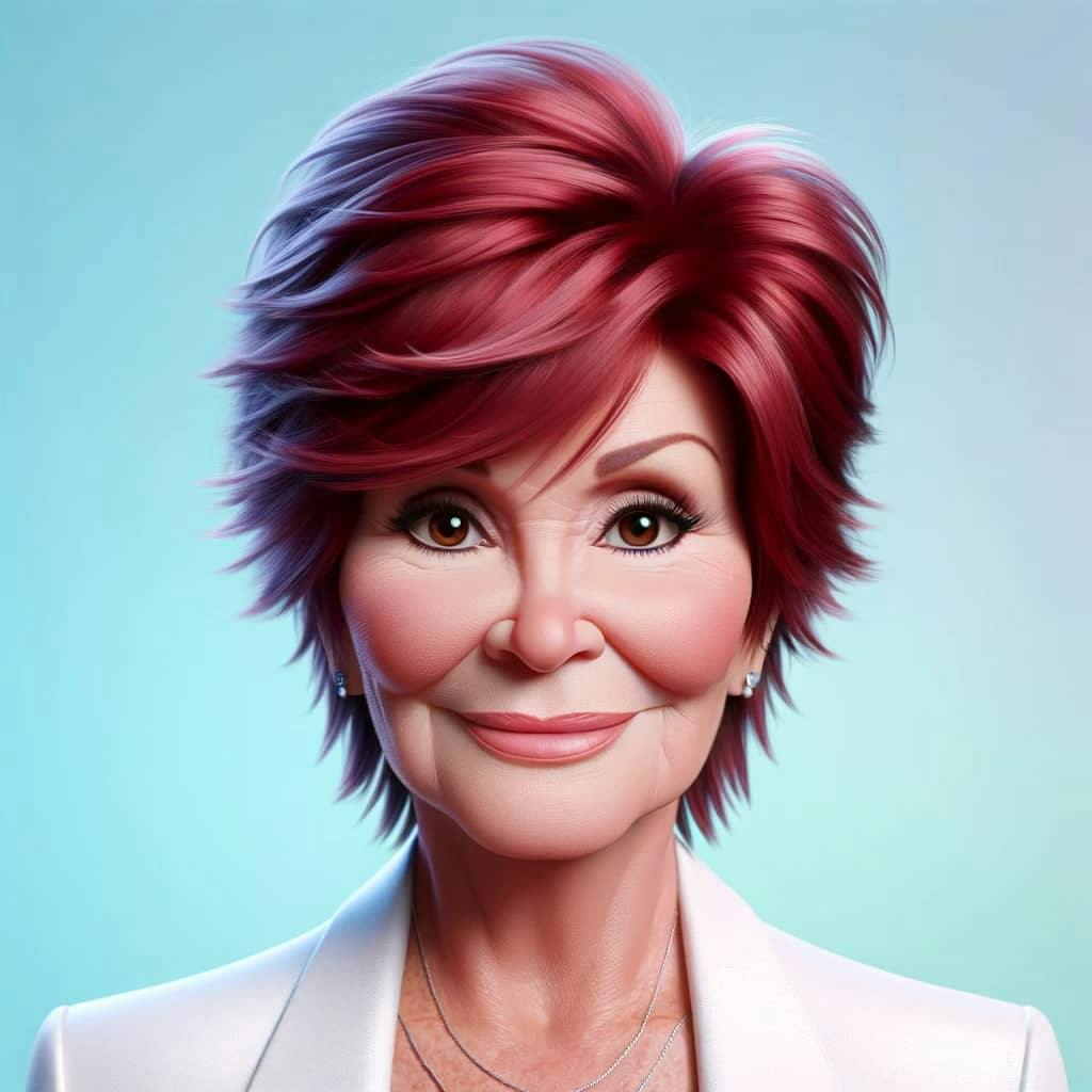 Animated image of a character who resembles Sharon Osbourne