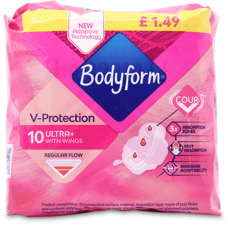 Bodyform Regular Flow Buy Bodyform Freshness & Protection Ultra+ Regular Flow 10 Pack | Best ...