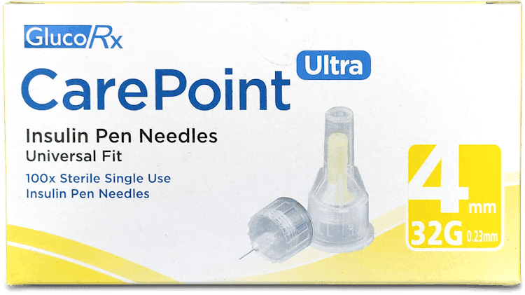 Carepoint Plus Buy GlucoRx CarePoint 4mm 32g 100 Needles | Best prices online | UK Meds