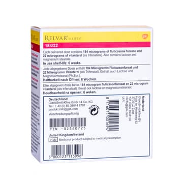 Buy Relvar Ellipta: Asthma Inhaler | UK Meds