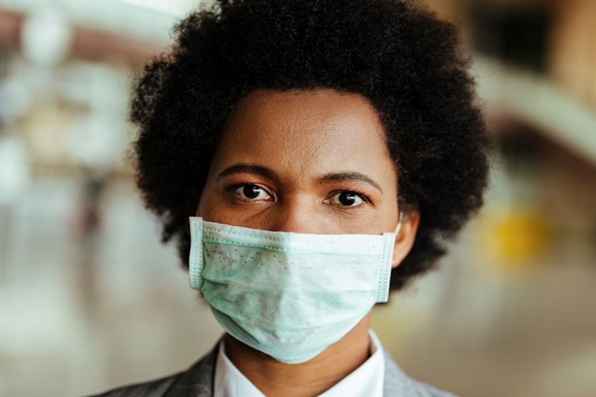 person wearing mask